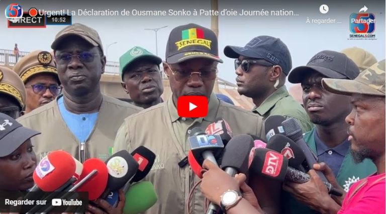🛑Urgent! La Déclaration de Ousmane Sonko à Patte d’oie Journée nationale de l’arbre