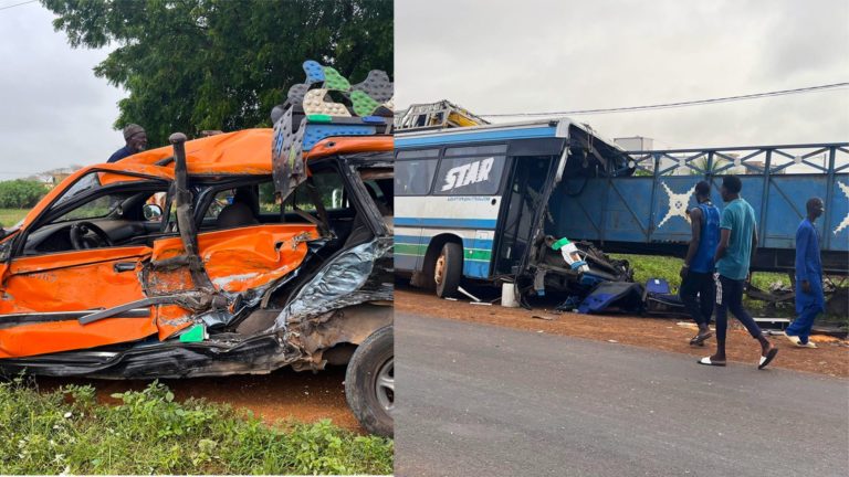 Louga : Un mort dans une collision entre un bus et un camion