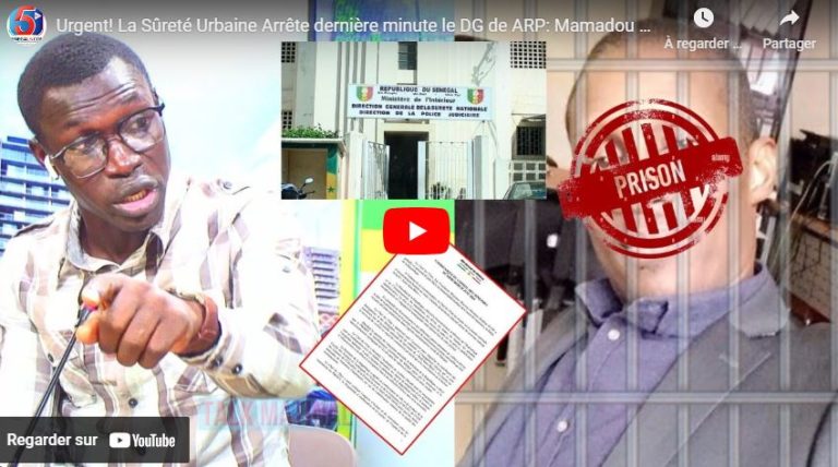 Urgent! La Sûreté Urbaine Arrête dernière minute le DG de ARP: Mamadou Fawzi Dione…Arfan Déballe
