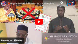 🛑Urgent! Première Réaction de O.Sonko après la dissolution de l'Assemblée nationale? La Senelect rép