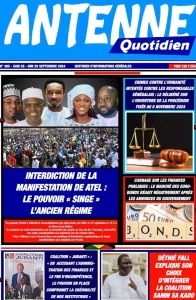 La Une des Quotidiens Nationaux du 28 Septembre 2024