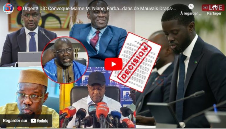 🔴Urgent! DiC Convoque-Mame M. Niang, Farba…dans de Mauvais Draps-Jerome Bandiaky Tombe-Diomaye Nommé