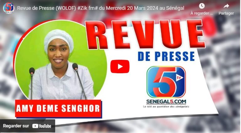 Revue de Presse (WOLOF) #Zik fm# de ce MERCREDI 18 septembre 2024 au Sénégal