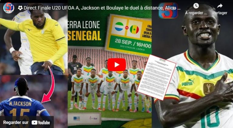 ⚽Direct Finale U20 UFOA A, Jackson et Boulaye le duel à distance, Aliou Cissé se prépare pour Octobr