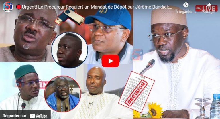 🔴Urgent! Le Procureur Requiert un Mandat de Dépôt sur Jérôme Bandiaky-DIC et ses Auditions-Lat Diop…
