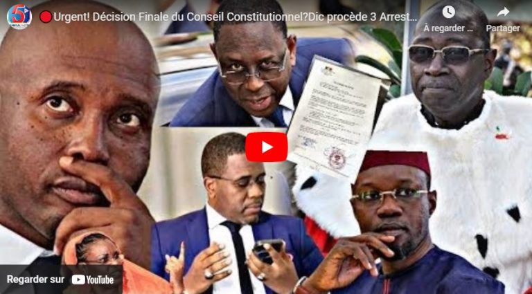 🔴Urgent! Décision Finale du Conseil Constitutionnel?Dic procède 3 Arrestations-Diégui Diop Convoquée