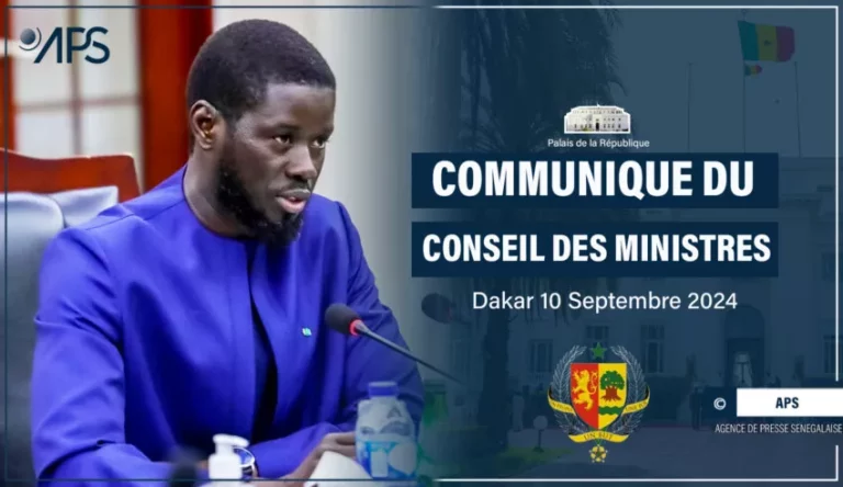 Le communiqué du Conseil des ministres de ce mercredi 09 octobre 2024