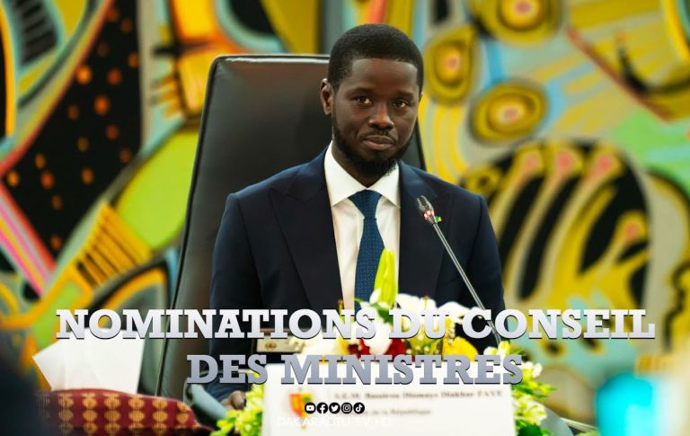 Les Nominations du conseil des ministres du Mercredi 9 Octobre 2024