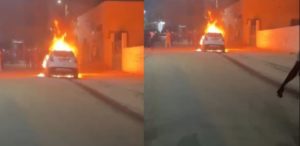 Ouakam : Un véhicule prend feu subitement