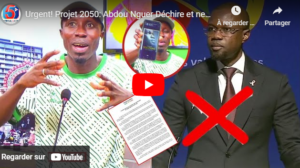 Urgent! Projet 2050: Abdou Nguer Déchire et ne rate pas Sonko "dou li lagnou waxon…"