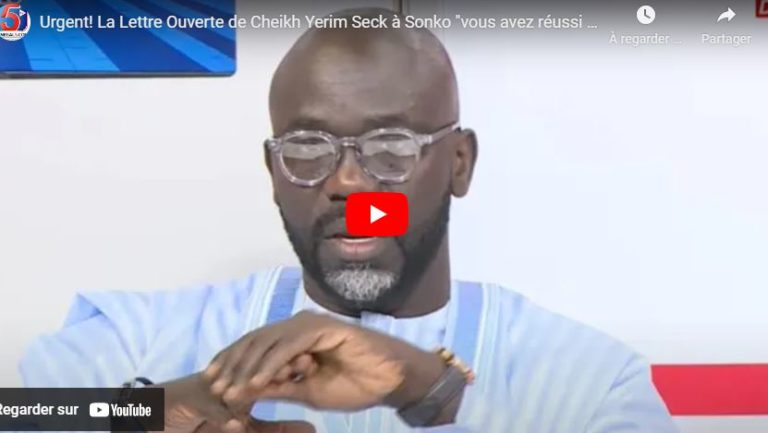 Urgent! La Lettre Ouverte de Cheikh Yerim Seck à Sonko "vous avez réussi à…Bravo mr le P Ministre…"