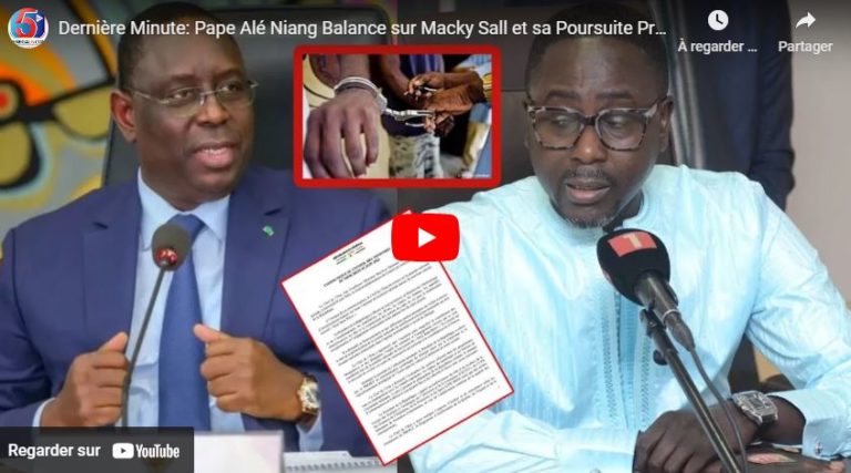 Dernière Minute: Pape Alé Niang Balance sur Macky Sall et sa Poursuite Probable "j’ai reçu FMI…"