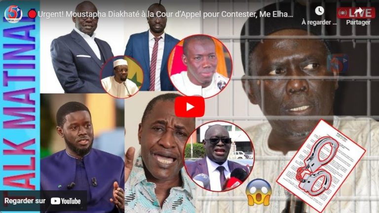 🔴Urgent! Moustapha Diakhaté à la Cour d’Appel pour Contester, Me Elhadj Diouf Balance la Bombe-Sonko