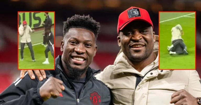 Arrêt sur image: Francis Ngannou et André Onana à Old Trafford