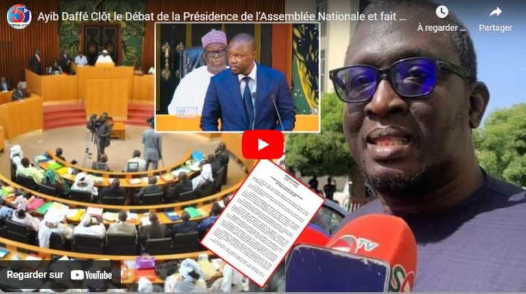 Ayib Daffé Clôt le Débat de la Présidence de l’Assemblée Nationale et fait une Révélation…