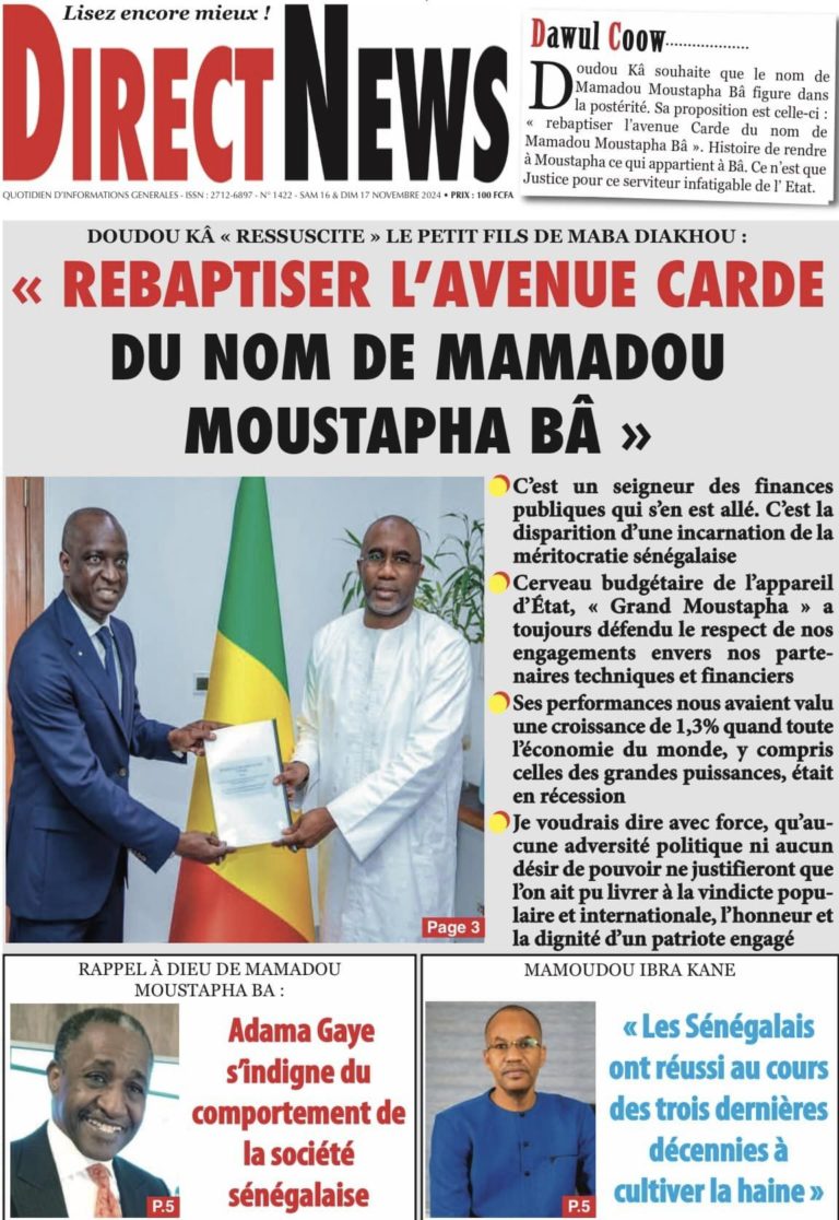 Unes des journaux du samedi 16 novembre 2024