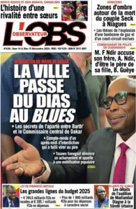 Découvrez les Unes des journaux Sénégalais du vendredi 20 décembre 2024