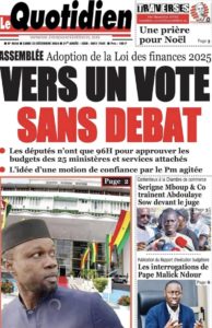 Découvrez les Unes des journaux Sénégalais du lundi 23 décembre 2024