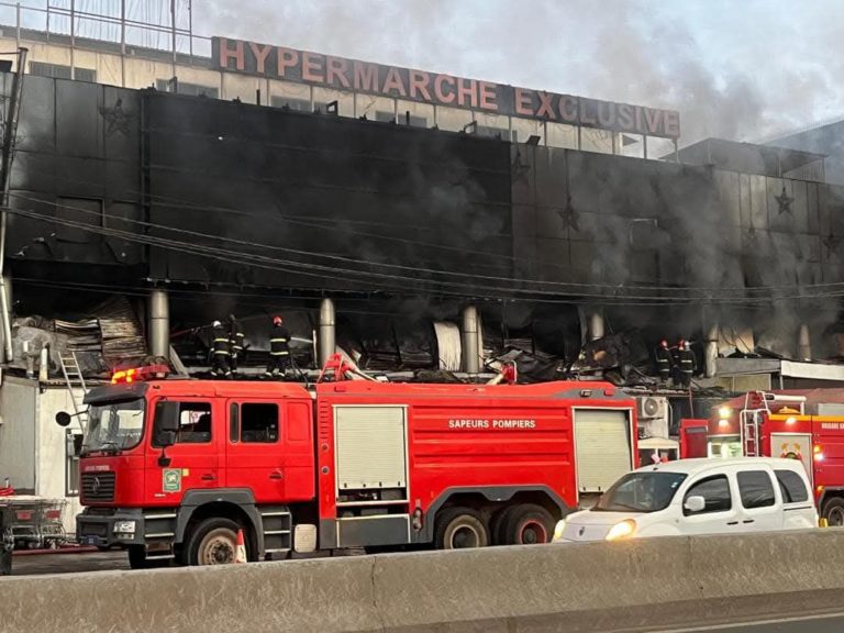 Incendie à l'hypermarché Exclusive de Yoff : d'importants dégâts matériels enregistrés, aucune perte humaine