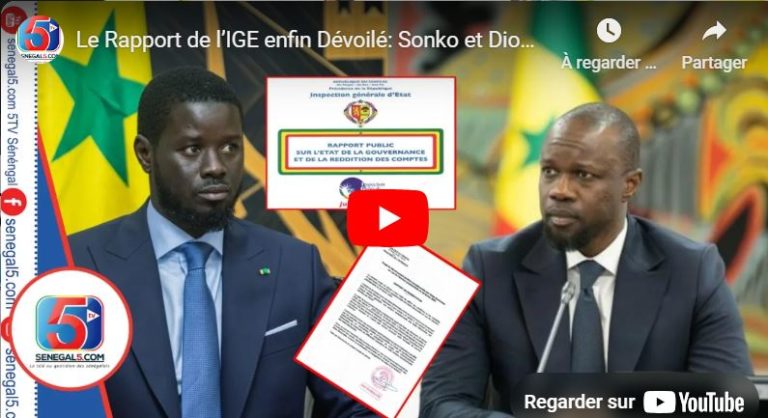 Le Rapport de l’IGE enfin Dévoilé : Sonko et Diomaye Mettent à Nue Macky Sall et Balancent des Bombes