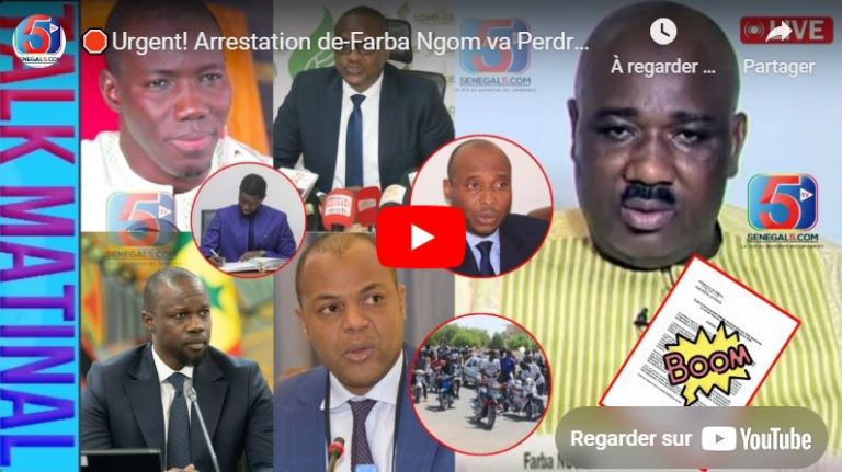 🛑Urgent! Arrestation de-Farba Ngom va Perdre son Mandat de Député-Décision de Sonko-Cour des Comptes