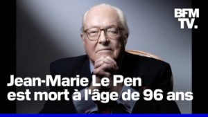 Jean-Marie Le Pen, fondateur du Front national, est mort