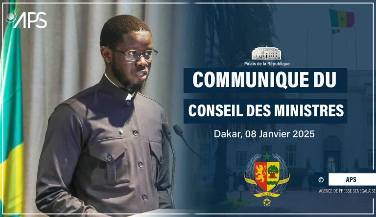 Le communiqué du Conseil des ministres du 8 janvier 2025