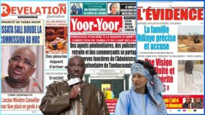 Découvrez les Unes des journaux sénégalais du mercredi 22 janvier 2025