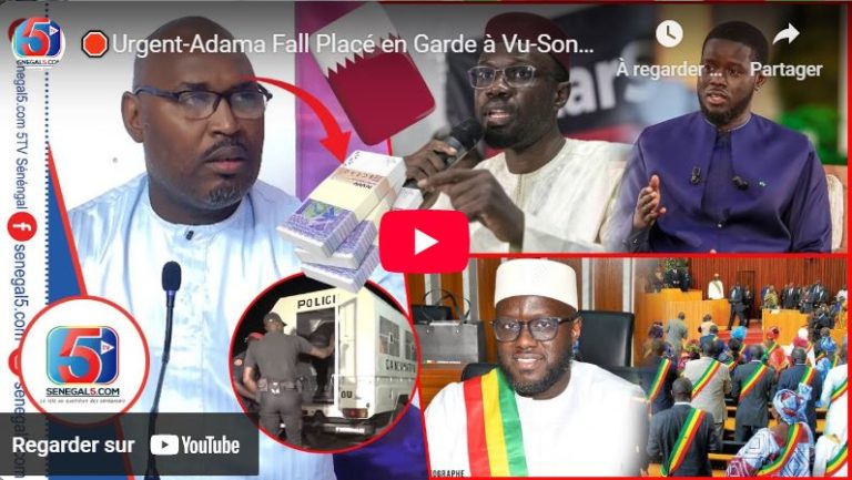 🛑Urgent-Adama Fall Placé en Garde à Vu-Sonko se Prépare Demain-Décision de Jean Batiste: Assane Seck