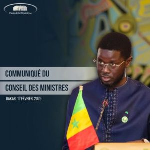 communiqué du Conseil des ministres du 12 février 2025