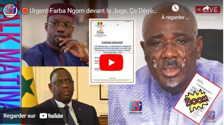 🛑Urgent-Farba Ngom devant le Juge, Ça Dégénère Déjà-Convocations des Dg de Macky Sall: Cour Comptes