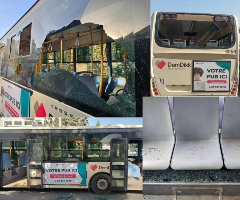 Liberté 6 : un bus de Dakar Dem Dikk saccagé après un accrochage avec un motocycliste d’un cortège funèbre