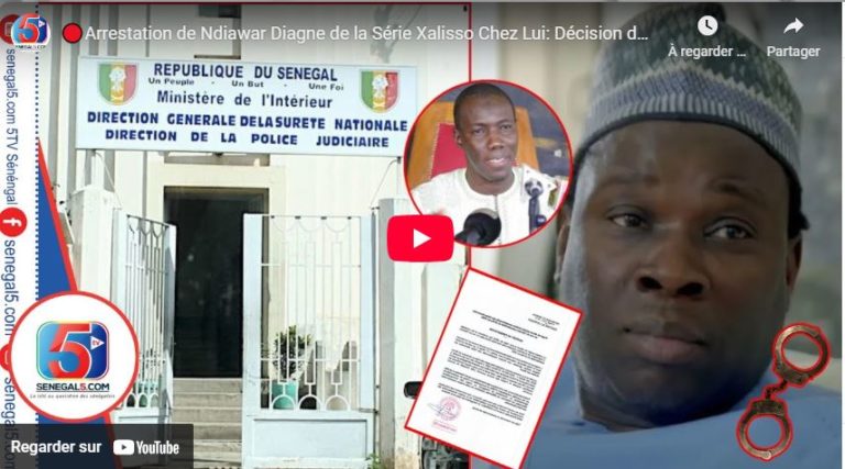 🔴Arrestation de Ndiawar Diagne de la Série Xalisso Chez Lui: Décision du Juge 5e Cabinet est Tombée