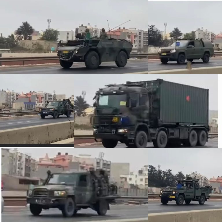 Convoi aperçu dans les rues de Dakar : Faux ! Ce n'est pas des véhicules de l'armée française quittant le Sénégal