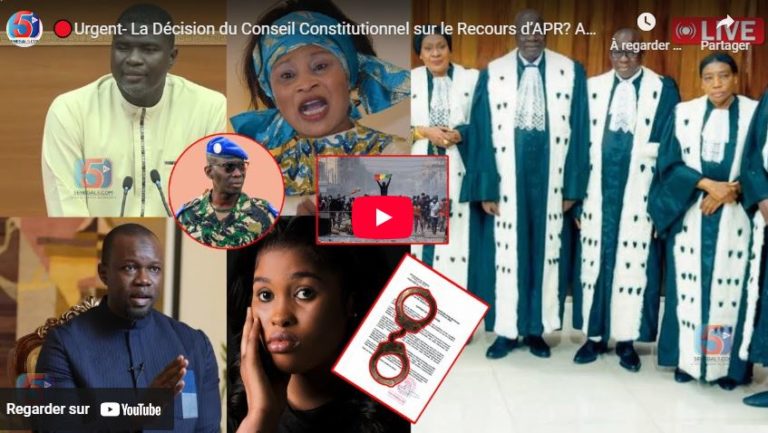 🔴Urgent- La Décision du Conseil Constitutionnel sur le Recours d’APR? Affectation de Pape Malick-Son