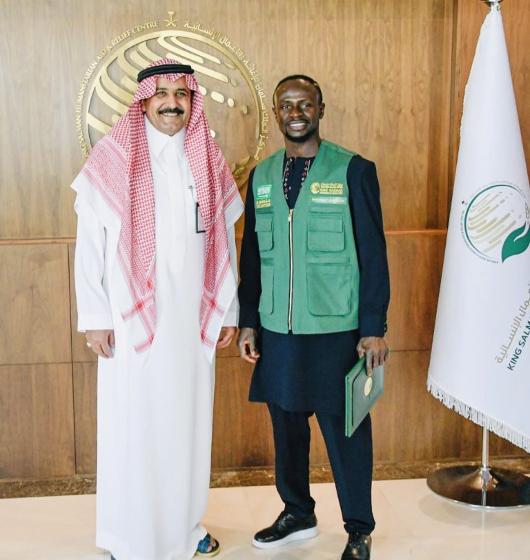 Sadio Mané devient Volontaire Humanitaire au Centre Ksrelief en Arabie Saoudite