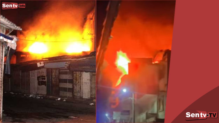 Incendie de Sandaga : un toit s’écroule sur la tête d’un pompier