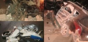 Accident tragique à Warang: 03 morts et 05 blessés dans un violent choc impliquant un véhicule et 4 motos Jakarta