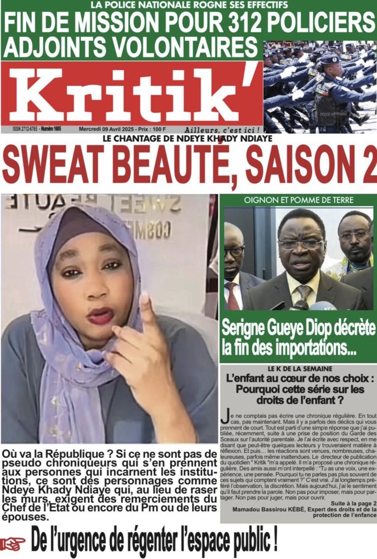Découvrez les Unes des journaux sénégalais du mercredi 09 avril 2025