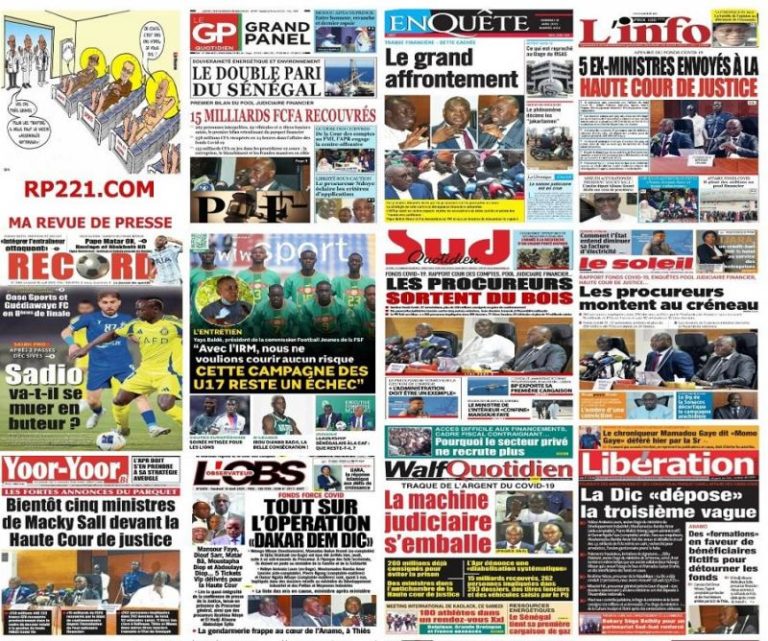 Découvrez les Unes des journaux sénégalais du vendredi 18 avril 2025