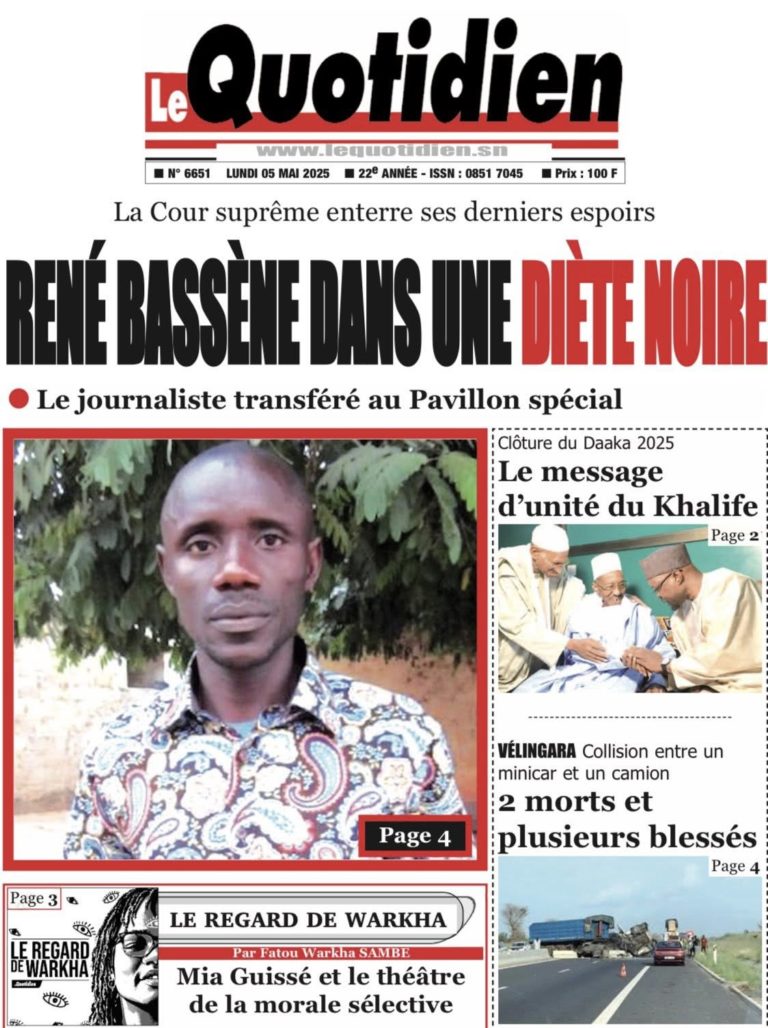 Découvrez les Unes des journaux sénégalais du lundi 05 mai 2025
