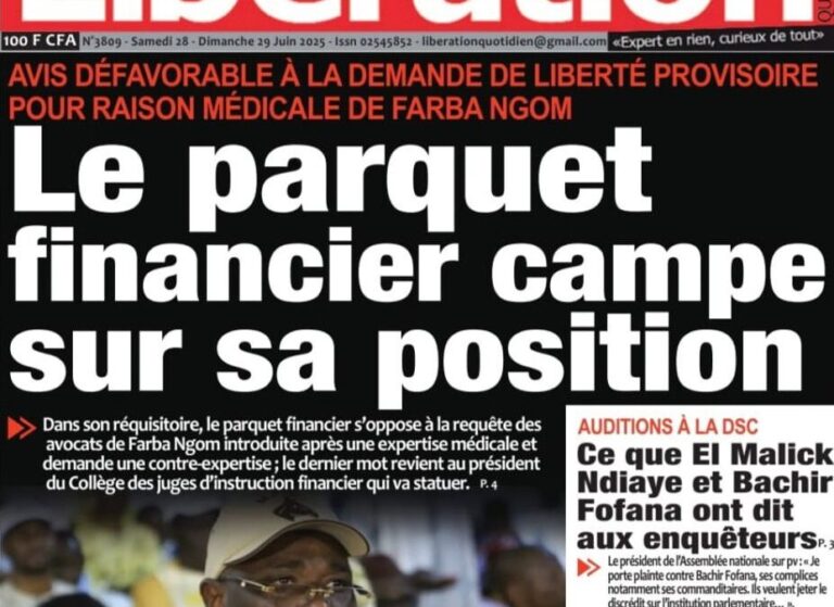 Découvrez les Unes des journaux sénégalais du samedi 28 juin 2025