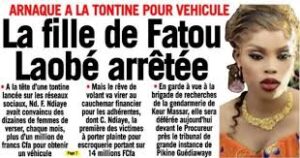 Tontine en ligne : La fille de Fatou Laobé de nouveau arrêtée pour escroquerie