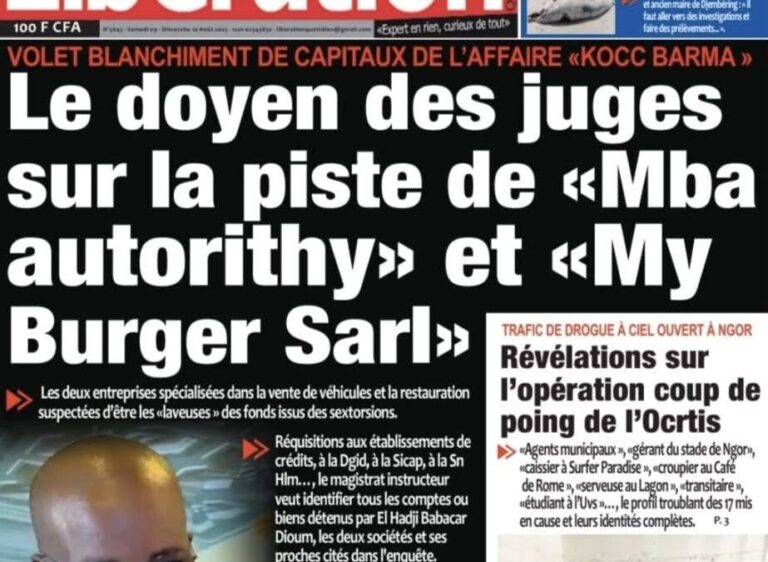 Découvrez les Unes des journaux sénégalais du samedi 09 août 2025