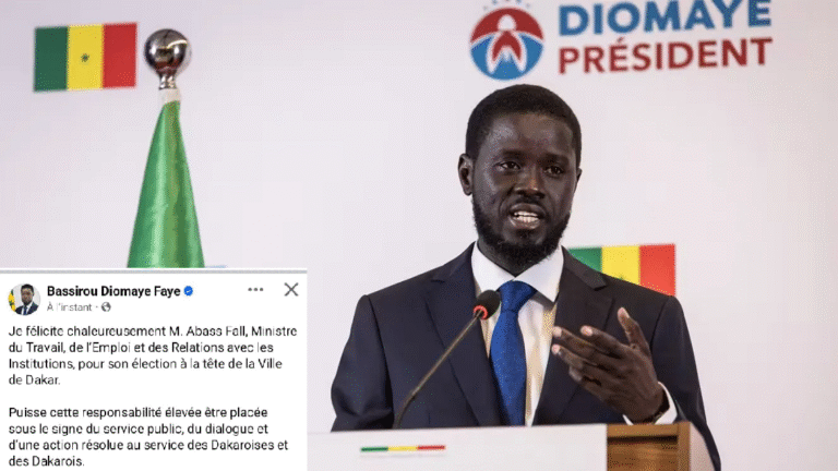 Mairie de Dakar : Bassirou Diomaye Faye félicite Abass Fall, nouveau maire de Dakar