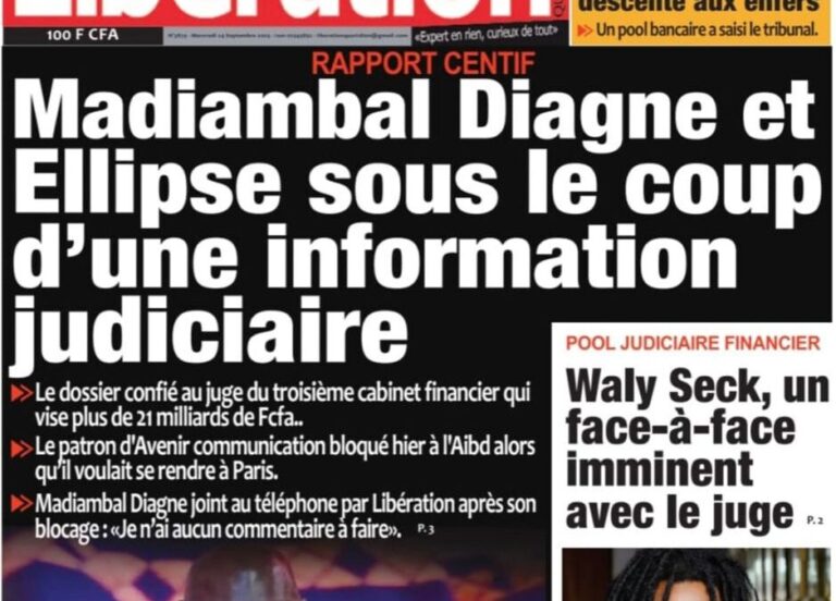 Découvrez les Unes des journaux sénégalais du mercredi 24 septembre 2025