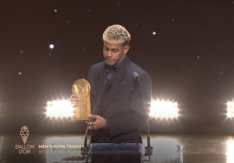 Ballon d’Or 2025 : Lamine Yamal remporte le trophée Kopa !