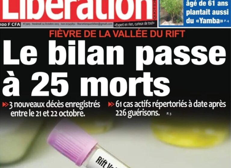 Découvrez les Unes des journaux sénégalais du vendredi 24 octobre 2025