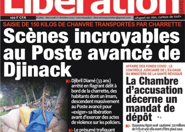 Découvrez les Unes des journaux sénégalais du mercredi 1er octobre 2025