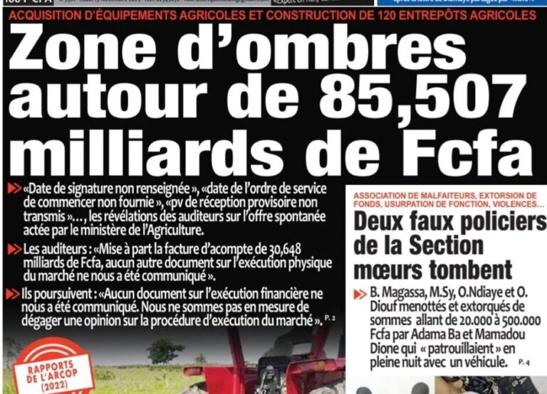 Découvrez les Unes des journaux sénégalais du jeudi 13 novembre 2025